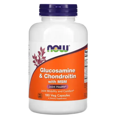 NOW Foods Glucosamine & Chondroitin with MSM - 180 Capsules