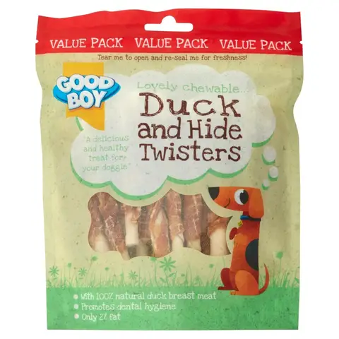 Good Boy Duck and Hide Twisters 220g