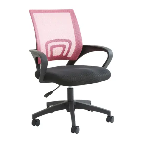 Interiors by Premier Office Chair with Arms Frazer Mesh Black/Pink