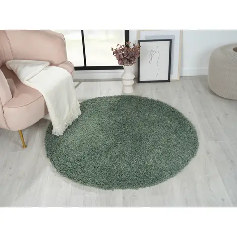 My Flair Teppich "My Shaggy" rund hellgrün 120 x 120 cm