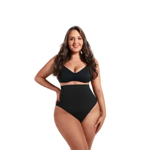 Feelingirl Seamless High-Waist Tummy Control Instant Smooth Shaped Low Rise Underwear Knickers for Women XS/S Black, Couple Gift Perfect Gift