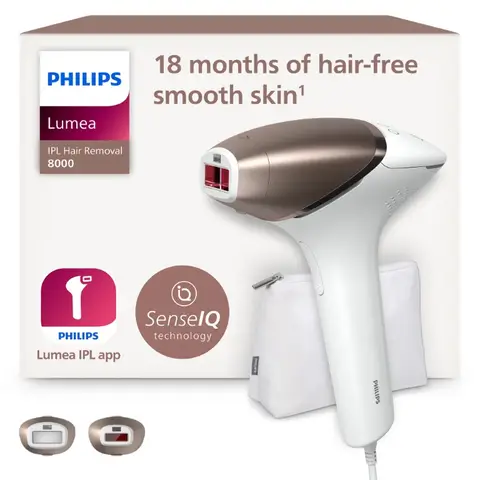 Philips Lumea IPL Advanced 7000- serie , 2 opzetstukken - ontharingsapparaat plus Satin Compact-pentrimmer BRI921/00 