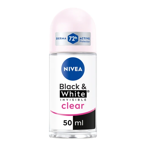 NIVEA Black & White Invisible Clear 72h Anti-perspirant Deodorant Roll-On 50ml