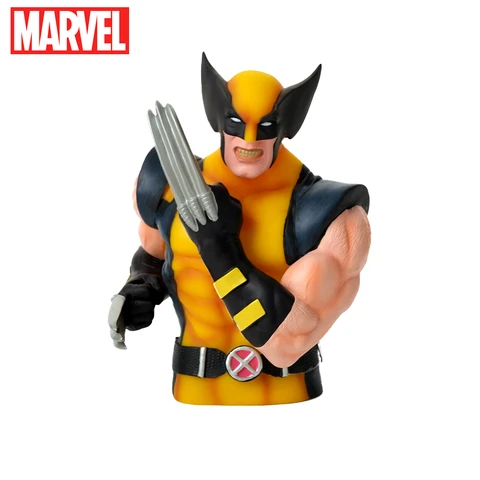 1pc Marvel Wolverine Piggy Bank Officially Licensed 3D PVC Stereo Figurine Collectible Desktop Decor Character Statue Shatterproof Home Display Ornament