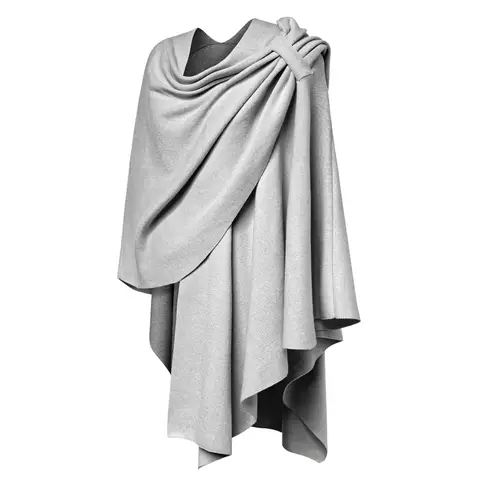 PULI Womens Shawl 18015grayF