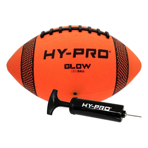 Hy-Pro American Football with LED Light Rubber & Pump Orange