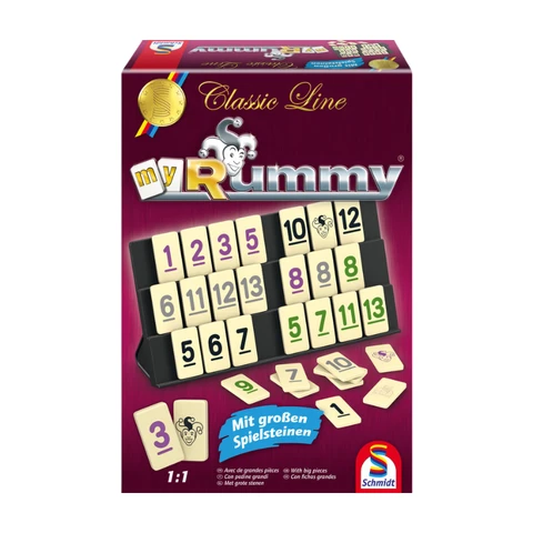 Schmidt Spiele 49282 - Classic Line MyRummy, Brettspiel mit großen Spielsteinen