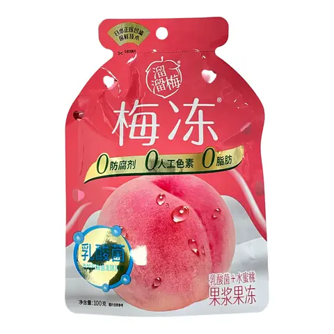 Liu Liu Prune Fruchtpüree-Gelee (Milchsäurebakterien + Pfirsich) 100 g