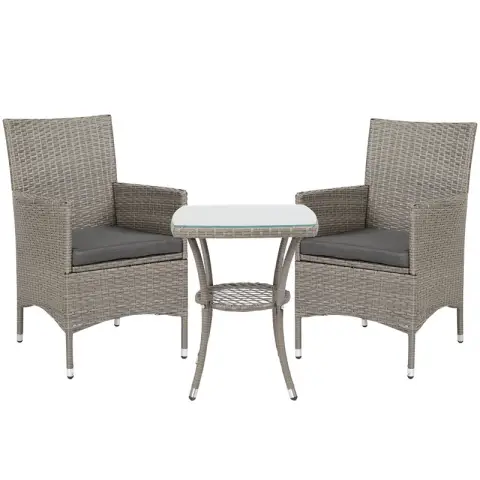 Outsunny 3 Piece Rattan Bistro Set