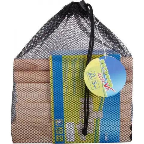 John Vedes OA KUBB 21-teiliges Set mit Tragnetz | Outdoor-Wurfspiel-Se