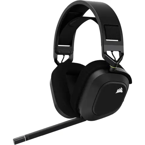 CORSAIR HS80 RGB WIRELESS Multi-Plattform Gaming-Headset - Dolby Atmos - Omnidirektionales Mikrofon - iCUE-kompatibel - PC, Mac, PS5, PS4 - Carbon
