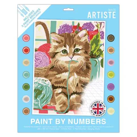 Artiste Paint By Numbers Cute Kitten