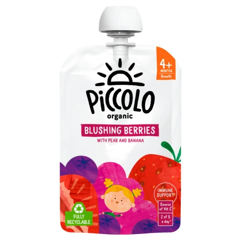 Piccolo Blushing Berries Pear & Banana 4+months 100g