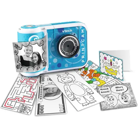 Vtech KidiZoom Print Cam blau – Sofortbildkamera für Kinder mit Druckfunktion, Selfie- und Videofunktion, Effekten, Spielen und mehr. Für Kinder von 4-12 Jahren.