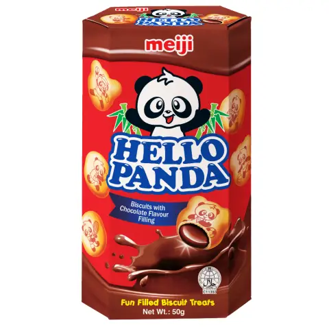 Meiji Hello Panda Biscuits with Chocolate Filling 50g 明治你好熊猫巧克力夹心饼干 50g
