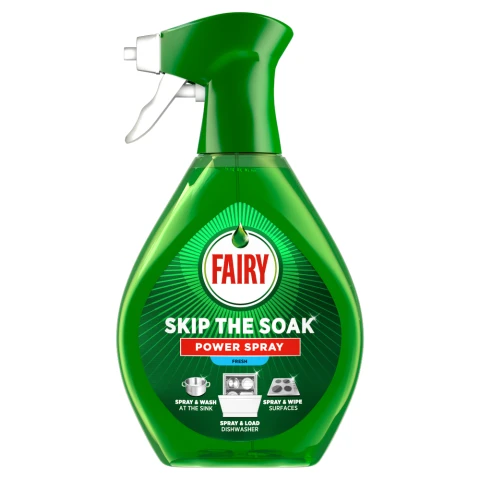 Fairy Skip The Soak Power Spray Fresh 650ml, Dish & Kitchen Spray, Pre-Treatment,