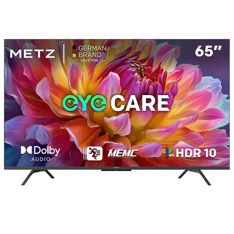 METZ 65MUF7000Z 65-inch (165 cm) Google TV met Eye Care (oogbescherming), 4K UHD, Dolby Vision & Atmos, HDR10, functie om de afstandsbediening te lokaliseren, drievoudige tuner, CI+ (energieklasse F)