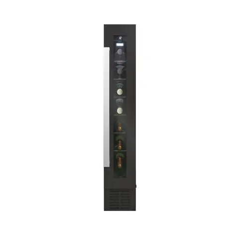 CANDY CCVB 15 UK/1 Integrated 15cm Slimline Wine Cooler 7 Bottles - Black - G Rated