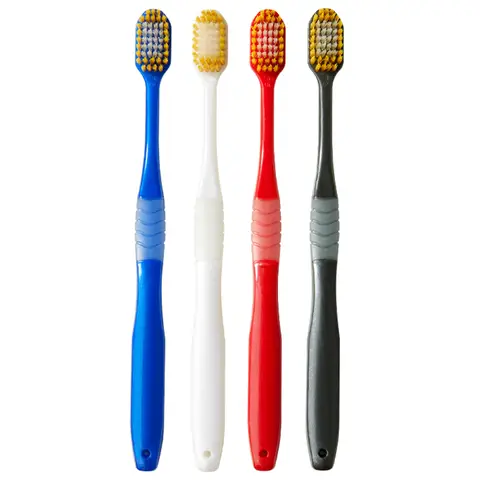 ochama x J.ZAO Zahnbürsten mit breitem Kopf und weichen Borsten - 6 Stück - Erwachsene - weiche Filamentborsten - Z