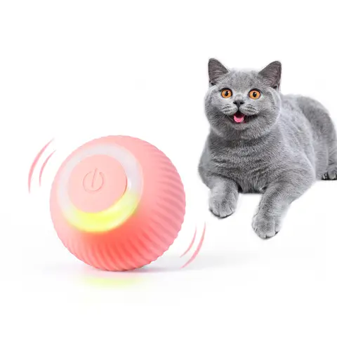 Petgravity Smart Cat Toy Spinning Ball, 42mm, Long Battery Life, Chase Game, Self-Entertainment Cat Toy, Pink