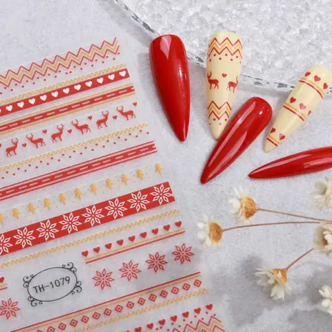 【Christmas Edition】MeoMagic Christmas gel nail stickers Self Adhesive Nail Decoration TH-1079 (Only stickers)