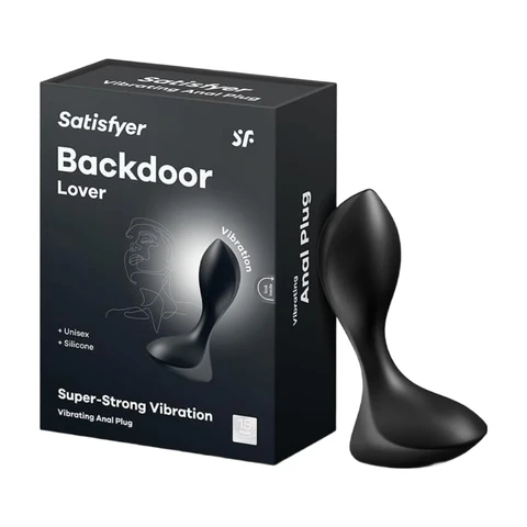 Satisfyer Analvibrator, Anal-Plug, Backdoor Lover, 11 cm, wasserdicht (IPX7), wiederaufladbar, hautfreundliches Silikon, Farbe: Schwarz