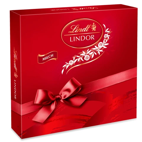 Lindt LINDOR Geschenkbox Milchschokolade, 187 g