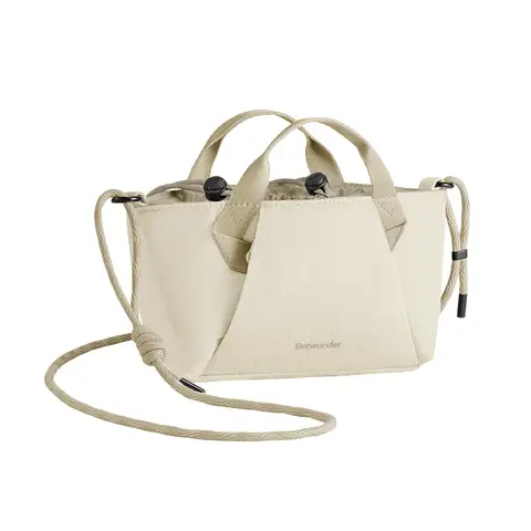 Beneunder LC169 mini sac bandoulière extensible, imperméable, résistant aux salissures grasses et durable, capacité extensible 1.2L-3.6L, ultraléger seulement 98 g, conception à plusieurs compartiments, lavable, blanc cassé