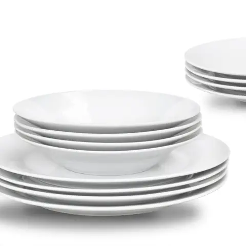 Sabichi 12Pc Day To Day White Dinner Set