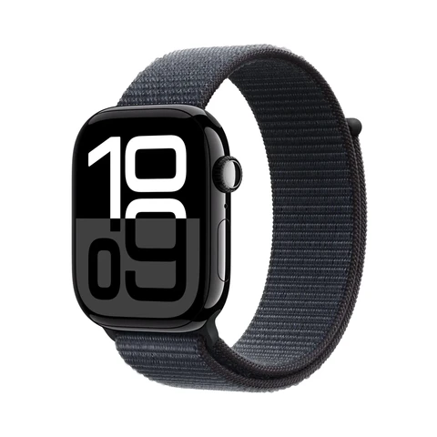 Apple Watch Series 10 (GPS + Cellular) - Jet Black Aluminium - Black Sport Band - 46mm (S/M)