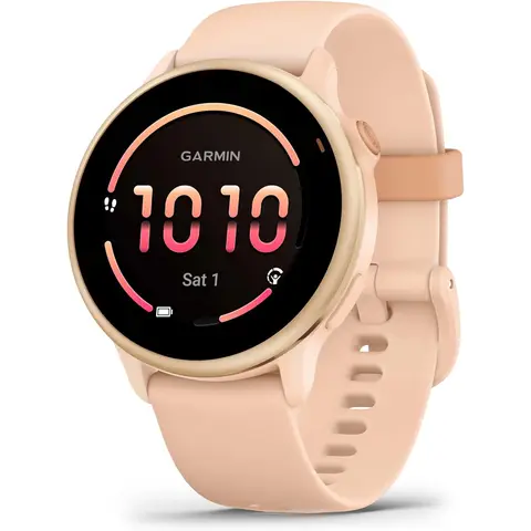 GARMIN vívoactive 6 GPS, Pink Dawn, boîtier rose pêche