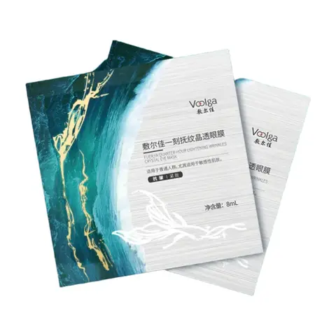 FuErJia Masque instantané anti-rides en cristaux pour les yeux, 5 sachets/boîte