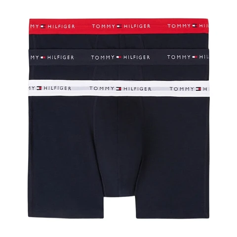 Tommy Hilfiger Herren Signature 3er-Pack Boxer Briefs rot/weiß/Desert Sky Größe S/M
