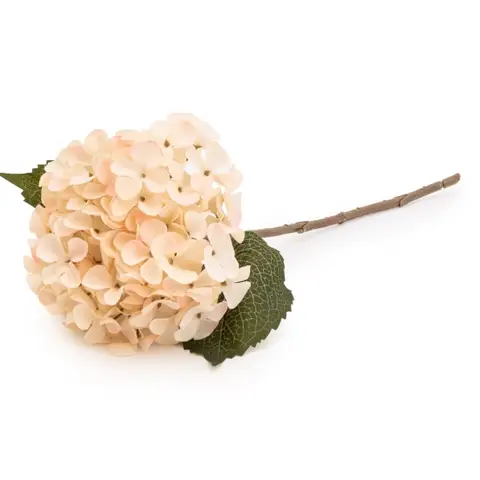 Candlelight Artificial Hydrangea Flower Stem Cream 46cm