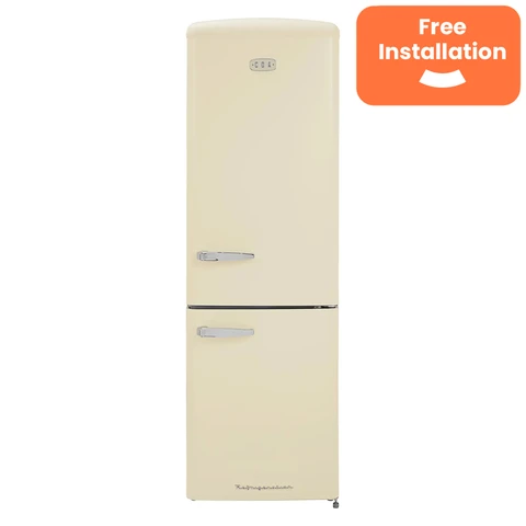 CDA Florence Barley Retro 199cm 60/40 Frost Free Fridge Freezer, Barley, D Rated