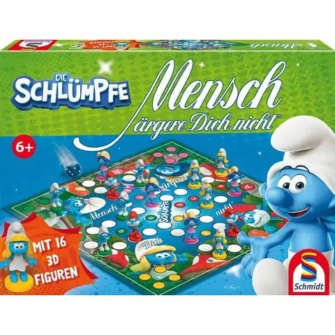 Schmidt Spiele 49455 Mensch ärgere Dich Nicht, Die Schlümpfe, Familienspiel