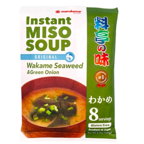 Marukome Instant Miso Soup (Ryoutei No Aji) - Wakame Seaweed Flavour 8 servings 156g 料亭即冲 海苔味增汤 152克