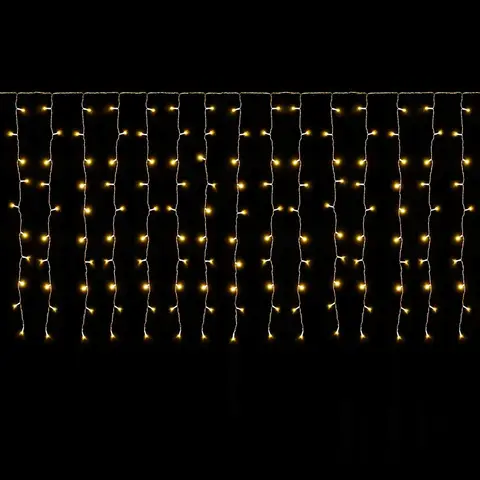 SALCAR Lichtgordijn, led, ijsregen, raam, 2 x 1 m, 100 leds, lichtketting voor buiten, binnen, Kerstmis, hangende decoratie, 8 modi, met timer en geheugen, warm wit