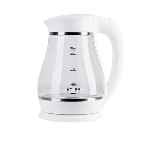 ADLER AD 1274 W Wasserkocher 1.7 Liter 1 Stück 2200W 360° Drehsockel Weiß
