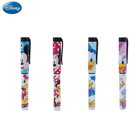 4pcs Disney Mickey Mouse and Donald Duck Pen Set Officially Licensed Minnie Daisy Cute Anime Ballpoint Pens Colorful Smooth Stationery Gift