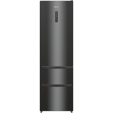 Hisense RM469N4AFDUK 2m Tall 60cm Wide Frost Free Fridge Freezer - Black - D Rated