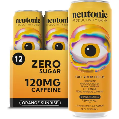 Neutonic Energy Drink Orange Sunrise Flavour Focus Support Multipack - 12 x 330ml