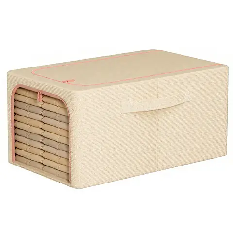 SNSP Lot de 2 boîtes de rangement SNSP en tissu Oxford, grande boîte de rangement pliable en tissu pour courtepointe, couleur kaki