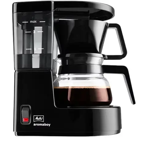 Melitta Aromaboy, Filter Coffee Machine, Retro, Compact, 0.31L, Black - 1015-02