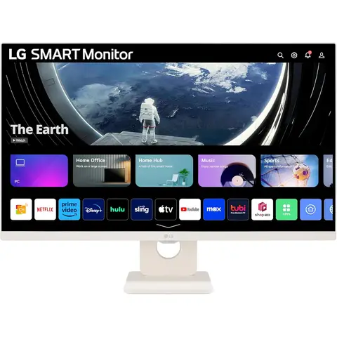 LG Smart Monitor 27U511SA-W - Full HD 1080p IPS 27 Inch, 100Hz, 5ms Response Time, Built-In Speakers, Wifi & Bluetooth Connectivity, Virtually Borderless, webOS Smart TV Apps, Remote Control