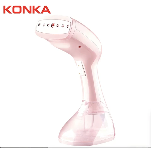 KONKA Handheld Garment Steamer, 1500W Powerful Steam Ironing, 25s Fast Heat-Up, 7-Hole Stainless Panel, Triple Safety Protection, 250ml Tank, Portable for Travel