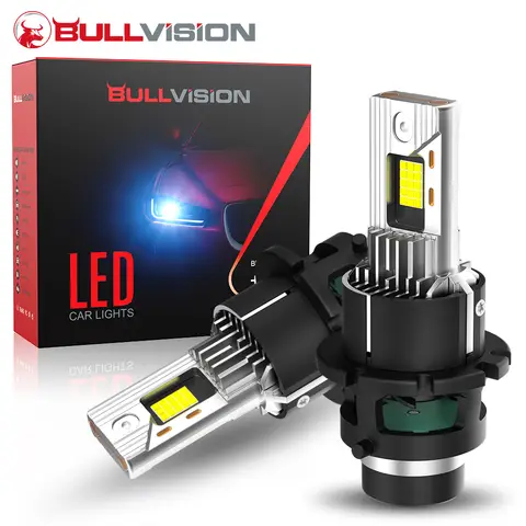 Bullvision FM10 D2S LED Bulbs Bright 6000K, 1:1 Mini  Size Light Bulb, 20000LM Brighther, Bulbs Replacement, Pack of 2