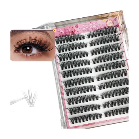 MeoMagic 10rows-120pcs Lash Extension Kit with Tweezers&Glue-WM19