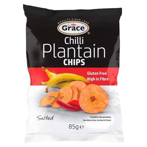 Grace Plantain Chips Chilli 85g