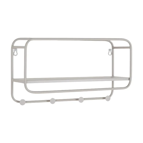 HOUSE Nordic Étagère à chapeaux en acier - Gris - 45 x 15 x 25 cm